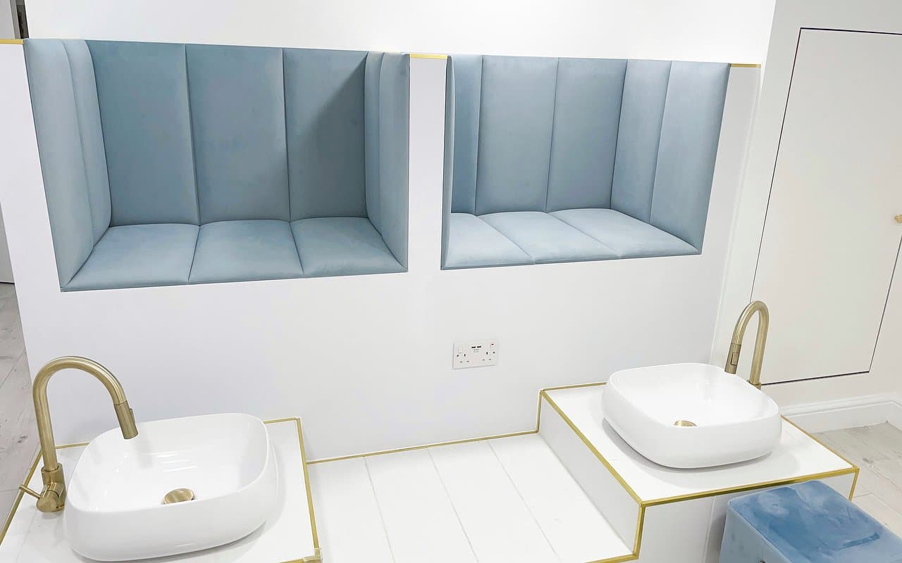 One Beauty salon pedicure stations